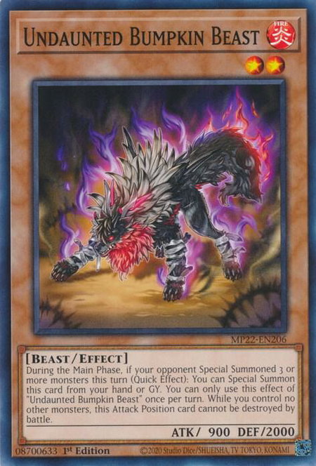 Undaunted Bumpkin Beast - 2022 Tin of the Pharaoh's Gods YuGiOh trading card