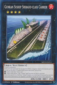 Gunkan Suship Shirauo-class Carrier - 2022 Tin of the Pharaoh's Gods (MP22) #MP22-EN215 - Common / Short Print YuGiOh Trading Card