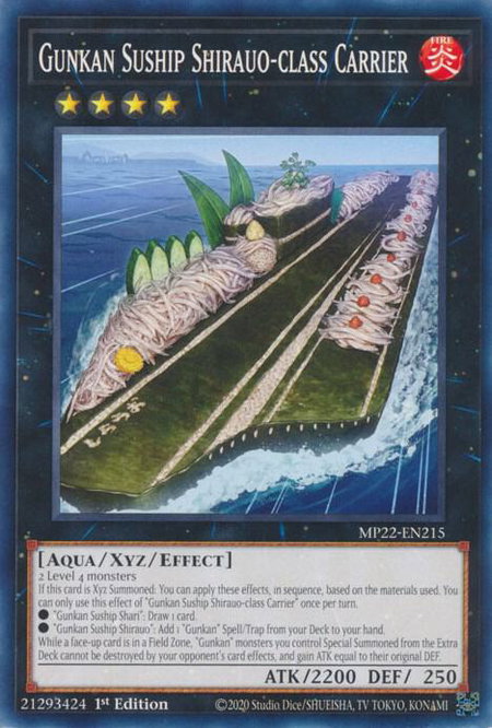 Gunkan Suship Shirauo-class Carrier - 2022 Tin of the Pharaoh's Gods YuGiOh trading card