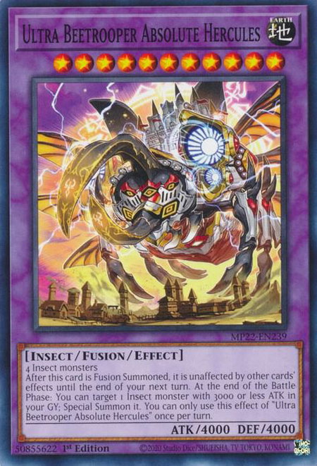 Ultra Beetrooper Absolute Hercules - 2022 Tin of the Pharaoh's Gods YuGiOh trading card