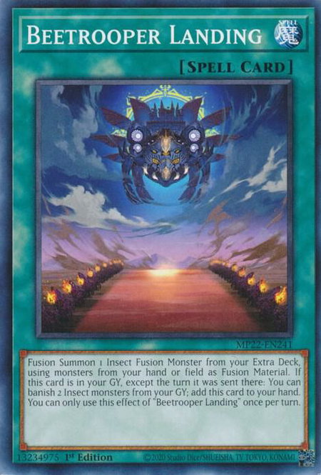 Beetrooper Landing - 2022 Tin of the Pharaoh's Gods YuGiOh trading card