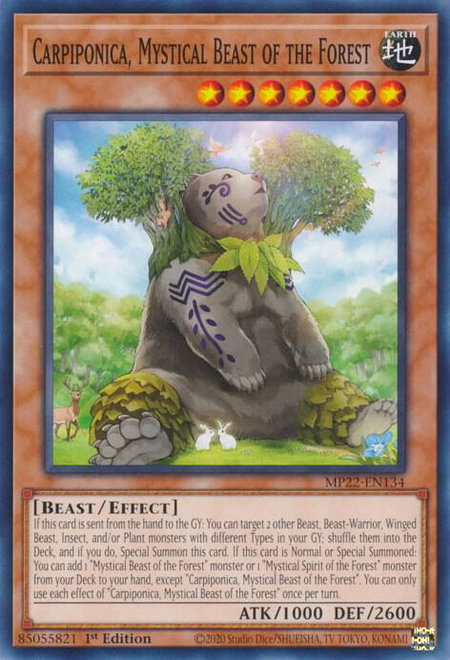 Carpiponica, Mystical Beast of the Forest - 2022 Tin of the Pharaoh's Gods YuGiOh trading card