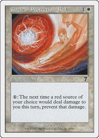Circle of Protection: Red - 7th Edition (7ED) #9 - Common Magic: The Gathering Trading Card
