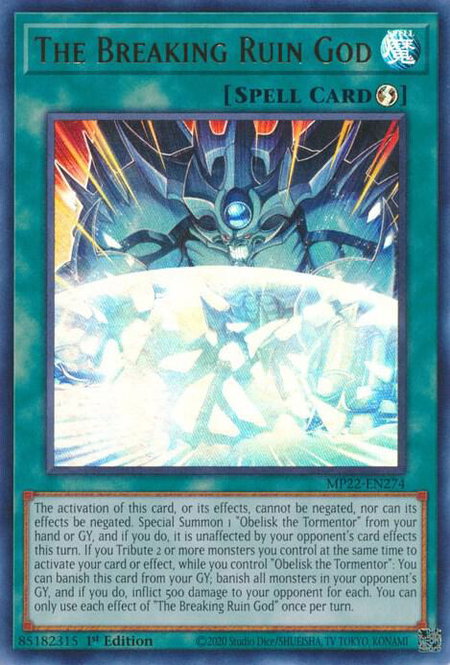 The Breaking Ruin God - 2022 Tin of the Pharaoh's Gods YuGiOh trading card