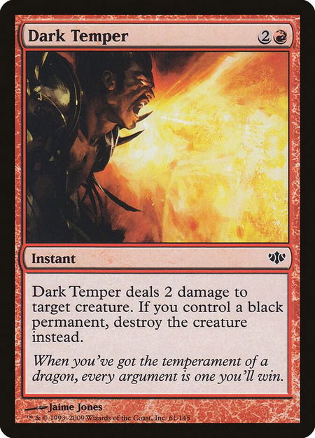 Dark Temper - Conflux Magic: The Gathering trading card
