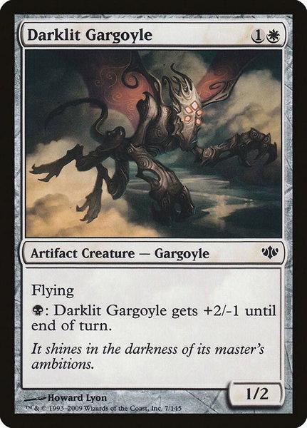 Darklit Gargoyle trading card from Conflux Darklit Gargoyle - Conflux Magic: The Gathering trading card
