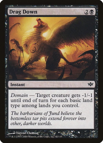 Drag Down - Conflux Magic: The Gathering trading card
