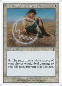 Circle of Protection: White - 7th Edition (7ED) #10 - Common Magic: The Gathering Trading Card