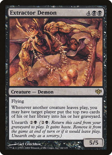 Extractor Demon - Conflux Magic: The Gathering trading card