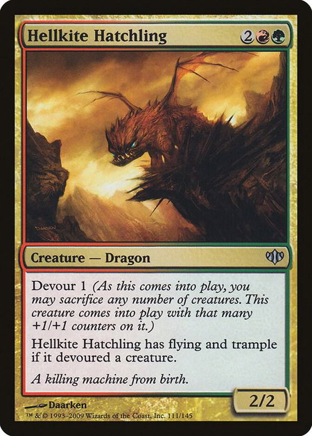 Hellkite Hatchling - Conflux Magic: The Gathering trading card
