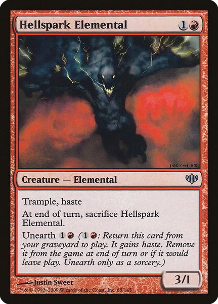 Hellspark Elemental - Conflux Magic: The Gathering trading card