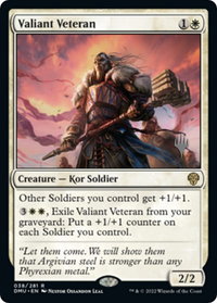 Valiant Veteran - Promo Pack: Dominaria United (PPDMU) #38p - Rare Magic: The Gathering Trading Card