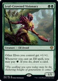 Leaf-Crowned Visionary - Promo Pack: Dominaria United (PPDMU) #167p - Rare Magic: The Gathering Trading Card