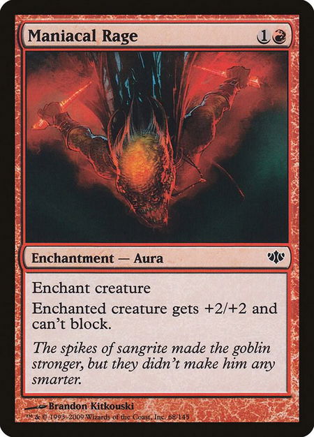 Maniacal Rage - Conflux Magic: The Gathering trading card