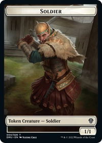 Soldier // Bird (006) Double-Sided Token - Dominaria United (DMU) #4 // 6 - Token Magic: The Gathering Trading Card