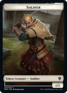 Soldier // Elemental Double-Sided Token - Dominaria United (DMU) #4 // 11 - Token Magic: The Gathering Trading Card