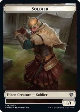 Soldier // Knight Double-Sided Token - Dominaria United Magic: The Gathering trading card