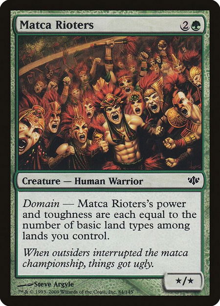 Matca Rioters trading card from Conflux Matca Rioters - Conflux Magic: The Gathering trading card