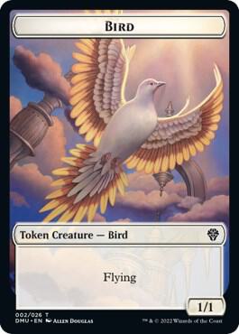 Bird (002) // Stangg Twin Double-Sided Token - Dominaria United Magic: The Gathering trading card