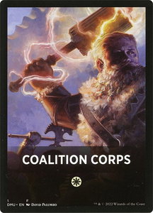 Coalition Corps Theme Card - Dominaria United (DMU) #1 - Token Magic: The Gathering Trading Card