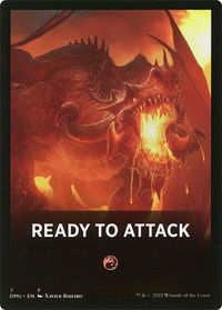 Ready to Attack Theme Card - Dominaria United (DMU) #7 - Token Magic: The Gathering Trading Card