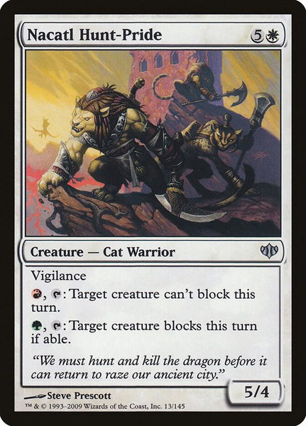 Nacatl Hunt-Pride - Conflux Magic: The Gathering trading card