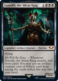 Szarekh, the Silent King (Surge Foil) - Universes Beyond: Warhammer 40,000 (40K) #1 - Mythic Magic: The Gathering Trading Card