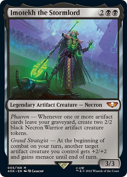 Imotekh the Stormlord (Surge Foil) - Universes Beyond: Warhammer 40,000 Magic: The Gathering trading card