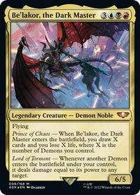 Be'lakor, the Dark Master (Surge Foil) - Universes Beyond: Warhammer 40,000 (40K) #6 - Mythic Magic: The Gathering Trading Card