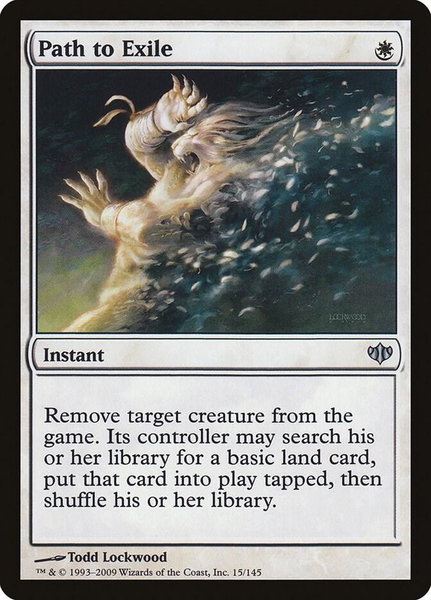 Path to Exile trading card from Conflux Path to Exile - Conflux Magic: The Gathering trading card