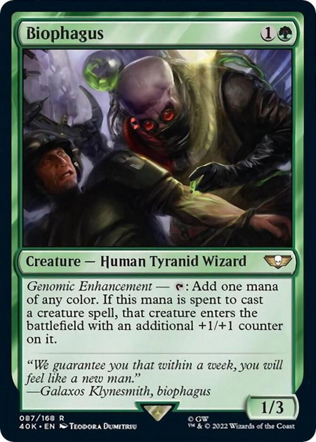 Biophagus (Surge Foil) - Universes Beyond: Warhammer 40,000 Magic: The Gathering trading card