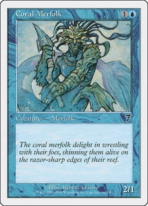 Coral Merfolk - 7th Edition (7ED) #66 - Common Magic: The Gathering Trading Card