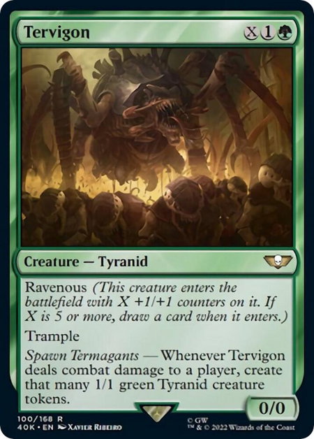 Tervigon (Surge Foil) - Universes Beyond: Warhammer 40,000 Magic: The Gathering trading card