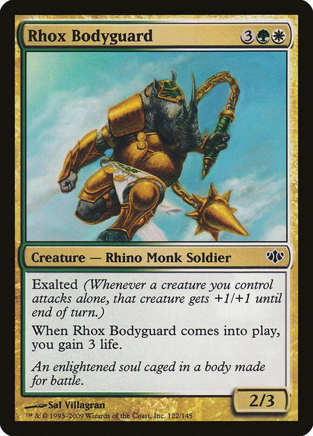 Rhox Bodyguard - Conflux Magic: The Gathering trading card