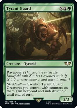 Tyrant Guard (Surge Foil) trading card from Universes Beyond: Warhammer 40,000 Tyrant Guard (Surge Foil) - Universes Beyond: Warhammer 40,000 Magic: The Gathering trading card
