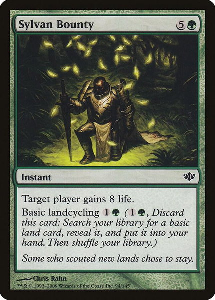 Sylvan Bounty trading card from Conflux Sylvan Bounty - Conflux Magic: The Gathering trading card