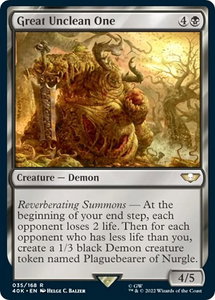 Great Unclean One - Universes Beyond: Warhammer 40,000 (40K) #35 - Rare Magic: The Gathering Trading Card