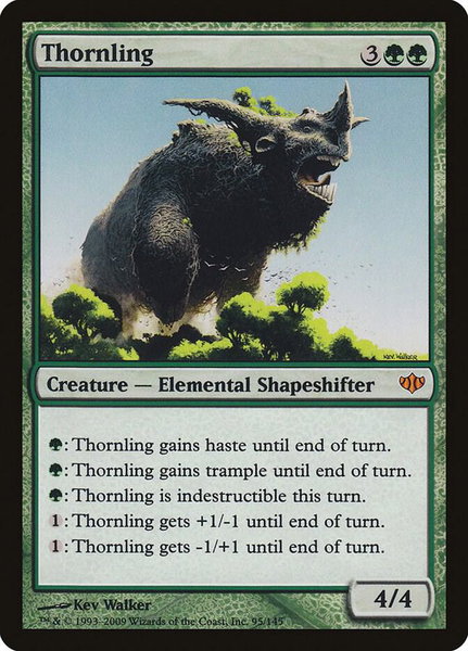 Thornling trading card from Conflux Thornling - Conflux Magic: The Gathering trading card