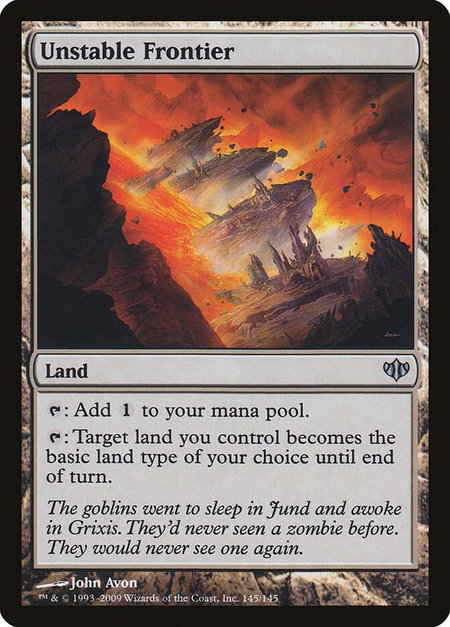 Unstable Frontier trading card from Conflux Unstable Frontier - Conflux Magic: The Gathering trading card