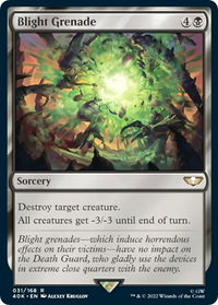 Blight Grenade (Surge Foil) - Universes Beyond: Warhammer 40,000 (40K) #31★ - Rare Magic: The Gathering Trading Card
