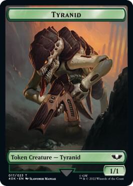 Tyranid (017) // Tyranid (018) Double-Sided Token trading card from Universes Beyond: Warhammer 40,000 Tyranid (017) // Tyranid (018) Double-Sided Token - Universes Beyond: Warhammer 40,000 Magic: The Gathering trading card