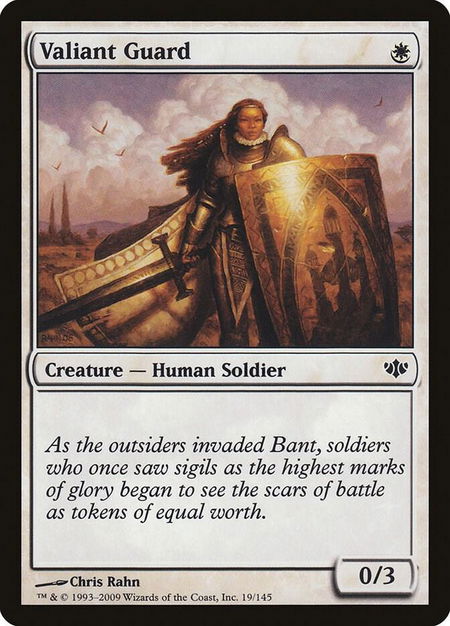 Valiant Guard - Conflux Magic: The Gathering trading card