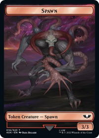 Spawn // Astartes Warrior (012) Double-Sided Token (Surge Foil) - Universes Beyond: Warhammer 40,000 (40K) #16 // 12 - Token Magic: The Gathering Trading Card