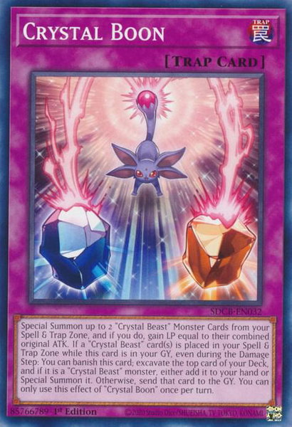 Crystal Boon trading card from Structure Deck: Legend of the Crystal Beasts Crystal Boon - Structure Deck: Legend of the Crystal Beasts YuGiOh trading card