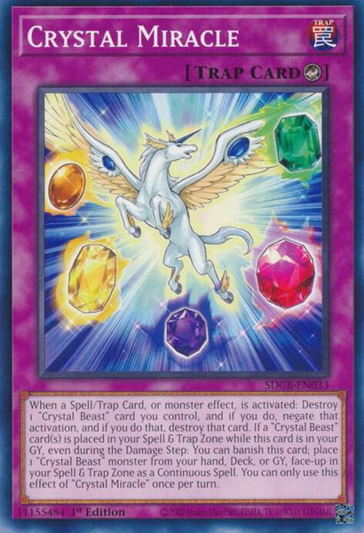 Crystal Miracle trading card from Structure Deck: Legend of the Crystal Beasts Crystal Miracle - Structure Deck: Legend of the Crystal Beasts YuGiOh trading card