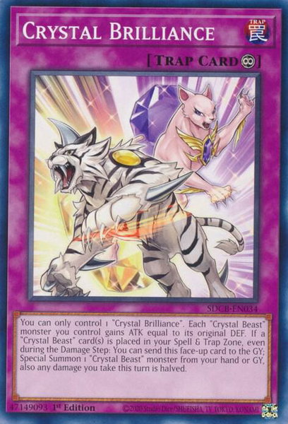 Crystal Brilliance trading card from Structure Deck: Legend of the Crystal Beasts Crystal Brilliance - Structure Deck: Legend of the Crystal Beasts YuGiOh trading card