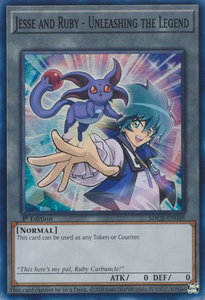 Jesse and Ruby - Unleashing the Legend - Structure Deck: Legend of the Crystal Beasts (SDCB) #SDCB-EN048 - Super Rare YuGiOh Trading Card