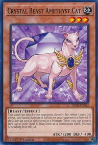 Crystal Beast Amethyst Cat - Structure Deck: Legend of the Crystal Beasts (SDCB) #SDCB-EN002 - Common / Short Print YuGiOh Trading Card