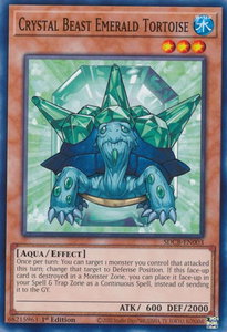 Crystal Beast Emerald Tortoise - Structure Deck: Legend of the Crystal Beasts (SDCB) #SDCB-EN003 - Common / Short Print YuGiOh Trading Card