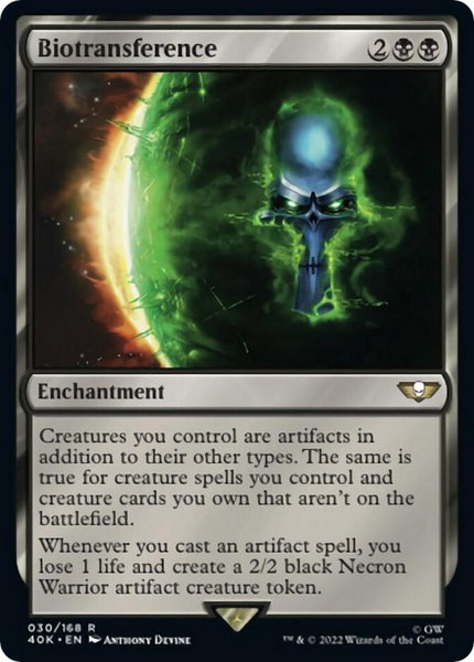 Biotransference (Surge Foil) trading card from Universes Beyond: Warhammer 40,000 Biotransference (Surge Foil) - Universes Beyond: Warhammer 40,000 Magic: The Gathering trading card